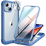 Full Body Clear Bumper Case With Built In Tempered Glass Screen Protector