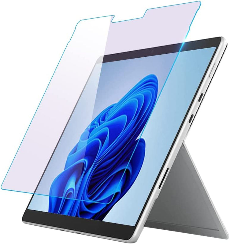 Anti Blue Light Screen Protector Designed for Surface Pro 8 2021 (13 Inch) / Surface Pro X 2021/2019, HD Clear Tempered Glass - Eye Protection Anti Eye Fatigue Eye Dry Easy Installation