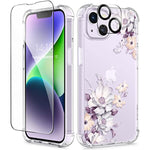 Soft Shockproof Clear Glitter Sparkle Phone Protective Case Cover For Iphone 14