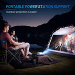 8000L Portable Projector With Tripod And Carry Bag Compatible With Android Ios Windows Tv Stick Hdmi Usb