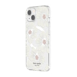 Kate Spade New York Protective Hardshell Case For Magsafe For Iphone 13 Hollyhock Floral Clear