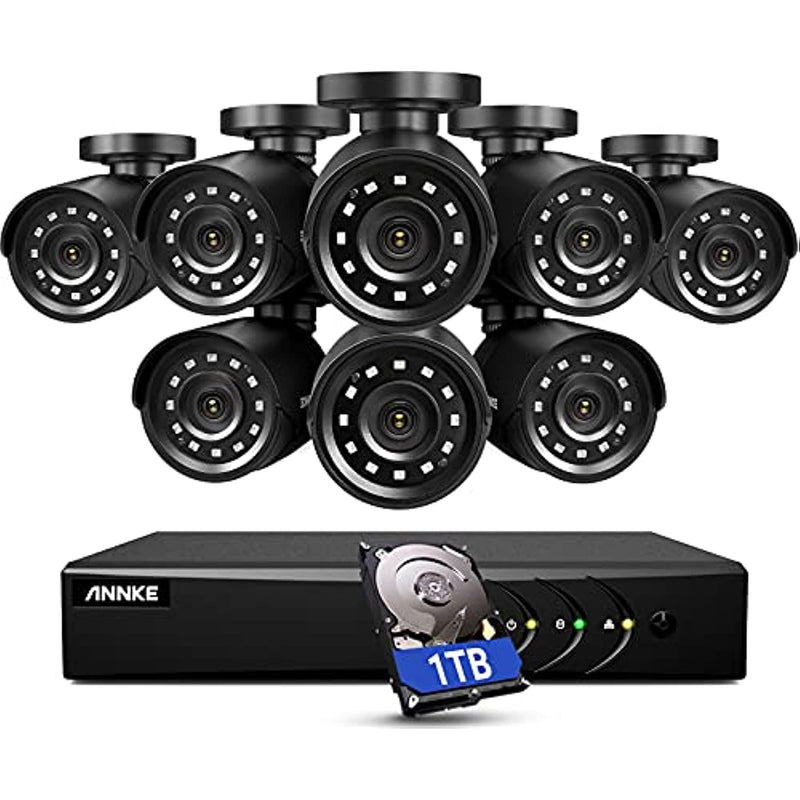 3K Lite Security Camera System Outdoor With Ai Human Vehicle Detection 1Tb Hard Drive