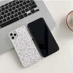 Compatible With Iphone 13 Pro Max Case Phoeacc Personalized Gray Leopard Print Slim Phone Case Women Girls Fashion Stylish Frame Cute Design Soft Tpu Bumper Shockproof Cover 13 Pro Max 6 7 Gray