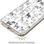 Clear Case For Iphone 13 Pro Max Funny Cute Black White Dog Iphone Case Shockproof Slim Fit Protection Case