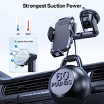 Phone Holder for Car Dashboard, Windshield & Air Vent Compatible with iPhone 14 13 12 11 Pro Max & All Phones 1194