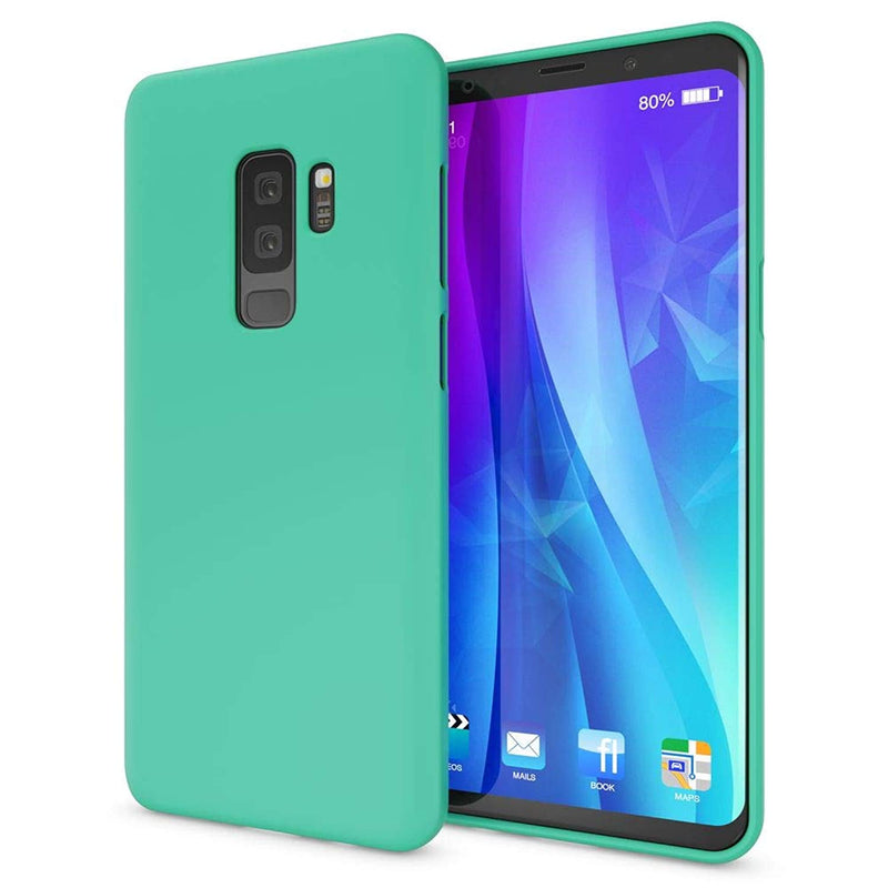 Case Compatible With Samsung Galaxy S9 Plus Phone Cover Ultra Thin Neon Silicone Back Protector Rubber Soft Skin Protective Shockproof Slim Gel Bumper Smartphone Back Case Color Green
