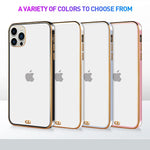 Itelinmon For Iphone 13 Pro Case 6 1 In Clear Transparent Slim Soft Tpu Plating Bumper Anti Scratch Shockproof Protective Case Cover For Iphone 13 Pro 2021 Elegant White