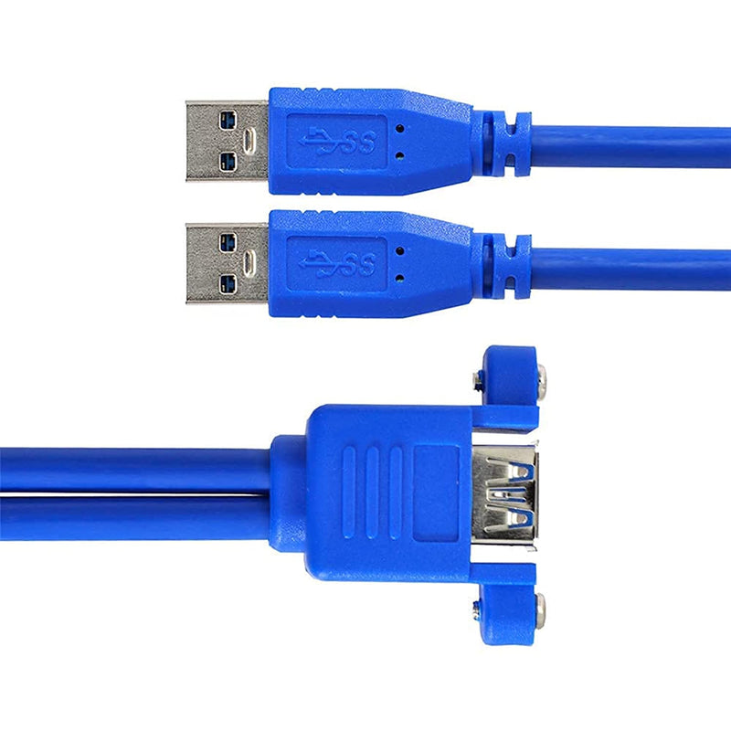 New Xiwai Combo Dual Usb 3 0 Male To Stackable Female Extension Cable 50Cm
