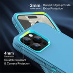 Heavy Duty Shockproof Full Body Protection 3 in 1 Silicone Rubber & Hard PC Rugged Durable Phone Cover for iPhone 14 Pro Max 748