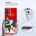 Compatible With Samsung Galaxy S21 Ultra S30 Ultra Christmas Case Merry Christmas Tree Santa Snowmen Cute Case For Women Girls Soft Tpu Shockproof Aesthetic Pattern Protective Phone Case For Samsung