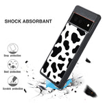 Jefonha Compatible With Google Pixel 6 6 4 Inch Protective Case Fashion Cute Cow Black White Tire Pattern Shockproof Non Slip Soft Cover For Google Pixel 6 With Screen Protector