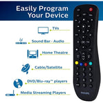 Universal Remote Control Replacement for Samsung, Vizio, LG, Sony, Sharp, Roku, Apple TV, RCA, Panasonic, Smart TVs Simple Setup, 6 Device, Black
