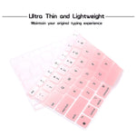 Ultra Thin Silicone Keyboard Cover Skin For Macbook Newest Air 13 3 13 Inch 2020 With M1 Processor Model A2337 Touch Id Accessories Protector Ombre Light Pink