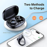 70hrs Playback Ear Buds IPX7 Waterproof with Wireless Charging Case