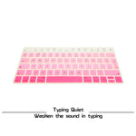 Silicone Keyboard Cover Skin Protector For Magic Wireless Bluetooth Keyboard Mla22Ll A A1644 2015 Released European Iso Layout Ombre Pink