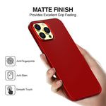 Rorsou Slim Fit Designed For Iphone 13 Pro Max Case Ultra Thin And Slim Full Protection Secure Grip Coated Non Slip Matte Surface Hard Pc Case For Iphone 13 Pro Max Case 6 7 Inch Red