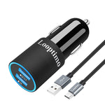 Rapid Usb C Car Charger Adapter Compatible For Samsung Galaxy S21 S20 Ultra Plus S10 S10 S10E S9 S8 Note 20 Ultra 10 9 8 18W Dual Port Quick Charge 3 0 Fast Charging Type C Cable 6 6Ft