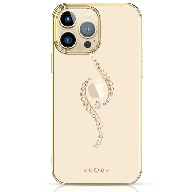 Kingxbar For Apple Iphone 13 Pro Max Case Luxury Bling Protective Cover Clear Slim Shockproof Gold Plated Phone Covers 6 7 Inch For Women
