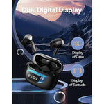 V5.3 Headphones 50H Playback Deep Bass Stereo Ear Buds with LED Power Display Charging Case