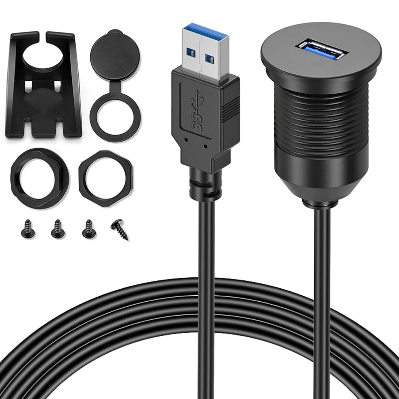 New Usb 3 0 Male To Female Round Car Flush Mount Cable Extension Mount Pan