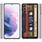 Cassette Tape For Samsung Galaxy S21 Case Cool Vintage 80S 90S Music Mixtape Retro Phone Case For Women Men Boys Girls Matte Finish Soft Back Cover Protective Tpu Cassette Tape Case
