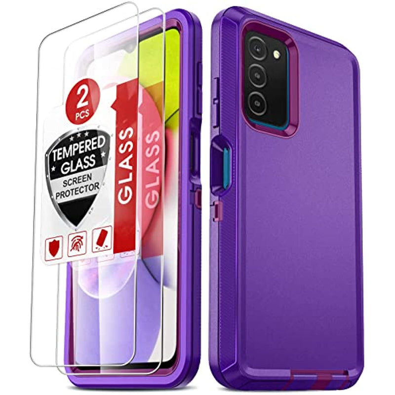 Samsung Galaxy A03S Phone Case With 2 Pack Tempered Glass Screen Protectors