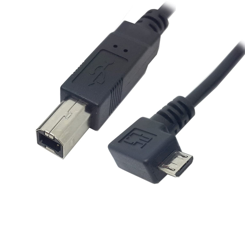 New Cablecc Left Angled 90 Degree Micro Usb Otg To Standard B Type Printer