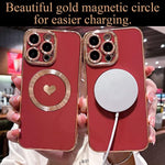 Cute Love Heart Soft Back Cover Raised Full Camera Lens Protection Case for iPhone 14 Pro Max 536