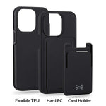 Toru Cx Premium Wallet Designed For Iphone 13 Pro Max Case With Detachable Card Holder Black Cover Black Card Slot