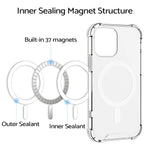 Toru Mx Slim Magnetic Cover Designed For Iphone 13 Pro Max Case With Strap Compatible With Magsafe Clear