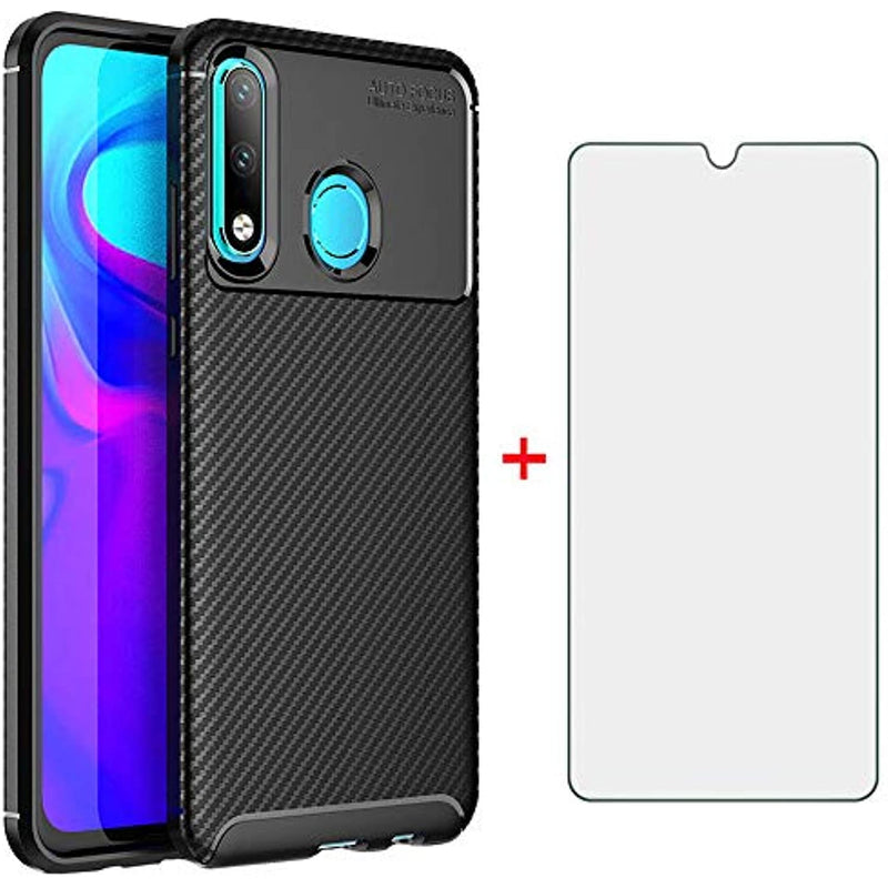 Phone Case For Huawei P30 Lite With Tempered Glass Screen Protector Cover