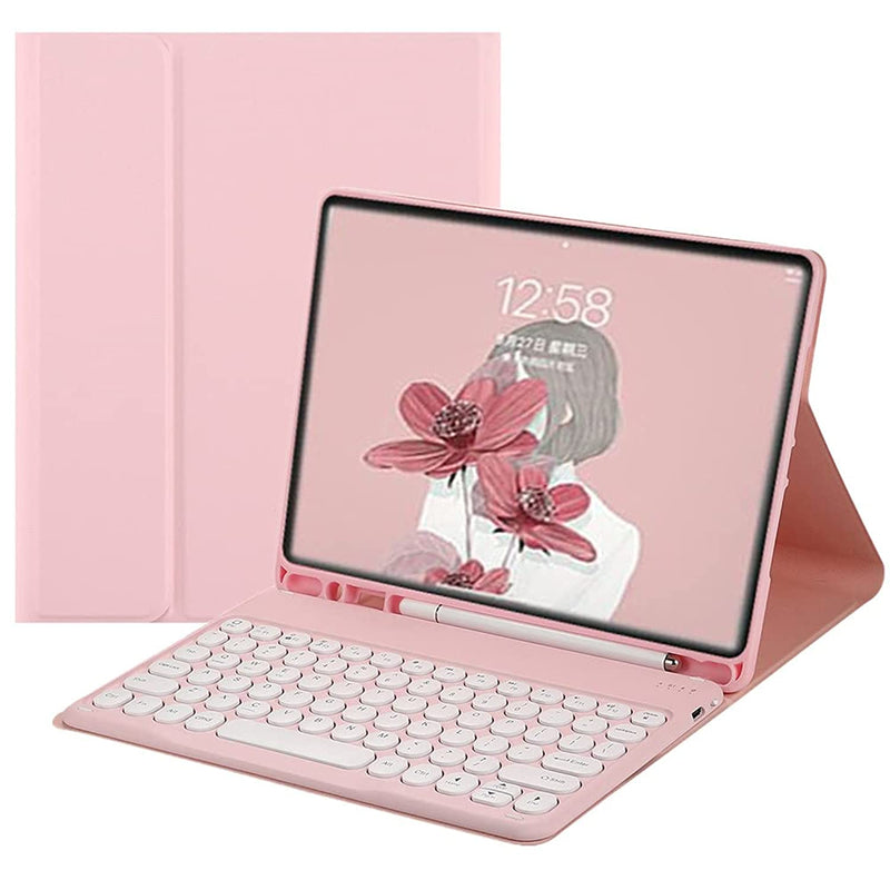 New Fire Hd 10 Plus Fire Hd 10 11Th Generation 2021 Release Keyboard Case Cute Round Key Color Keyboard Wireless Detachable Bt Keyboard Cover Pink