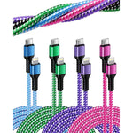 Nylon Braided Usb To Lightning Cable Fast Charging Syncing Cord For Iphones