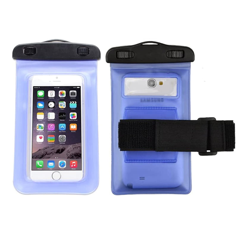 Kimwing Waterproof Case With Armband For Samsung Galaxy S20 Fe Note 20 Ultra S20 Ultra S21 Ultra S20 Plus A20 A21 A51 A71 Note 10 Plus Cellphone Dry Bag Pouch For Iphone 12 Pro Max Blue