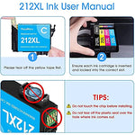 212Xl Ink Cartridge Replacement For Epson 212Xl 212 Xl T212Xl T212 Work With Workforce Wf 2830 Wf 2850 Xp 4100 Xp 4105 Printer 4Pack 1 Black 1 Cyan 1 Magen