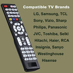Universal TV Remote for Samsung,LG, Sony, Panasonic, Vizio, Philips, Toshiba, Hitachi & All Other Brands