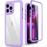 Keystar Iphone 13 Pro Max Case With Built In Screen Protector Rugged Shockproof Clear Bumper Cover Provide 360 Degree Full Body Protection Protective Phone Case For Apple Iphone 13 Pro Max Purple