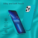 K Tomoto Compatible With Iphone 13 Pro Case Drop Protection Anti Fingerprint Shockproof Liquid Silicone Cover With Microfiber Lining Phone Case For Iphone 13 Pro 6 1 2021 Teal