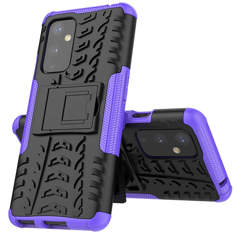Cotdinfor Compatible With Oneplus 9 Case Heavy Duty With Kickstand Military Grade Dual Layer Drop Protection Shockproof Slim Phone Case For Oneplus 9 5G Hyun Purple