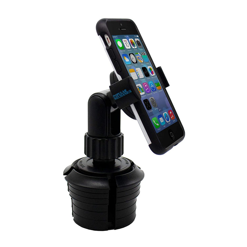 Popular Mechanics Phone Mount Universal Cup Holder Phone Mount With Expandable No Slip Grip Adjustable Base 360 Degree Rotation Fits Standard And Plus Sized Phones