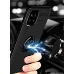 Lozeguyc Compatible With Samsung Galaxy A42 Case Soft Tpu Hidden Kickstand Galaxy A42 Back Case With Magnetic Car Mount Holder Kickstand Drop Protection Defender Case For Samsung Galaxy A42 5G Black