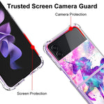 Jefonha For Samsung Galaxy Z Flip 3 5G Clear Case With Dream Unicorn Enhanced Corner Protection Premium Pc Anti Yellowing Shookproof Folding Screen Stylish Cover For Z Flip 3 5G 2021