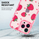 Bonoma Compatible Iphone 13 Pro Max Case 6 7 In 2021 Cute Pattern Designs For Girls Women Shockproof Soft Tpu Cover Lens Camera Protection Case With Screen Protectorred Strawberry