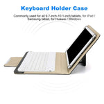 New Bluetooth Keyboard Case Pu Leather Waterproof Wireless Protective Cover Keyboard With Stand Commonly Used For All 9 7 Inch 10 1 Inch Tablets
