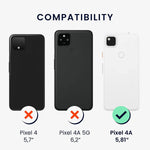 Kwmobile Case Compatible With Google Pixel 4A Case Soft Tpu Slim Protective Cover For Phone Neon Coral
