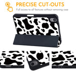New Ipad Mini 6 Case 2021 8 3 Inch With Pencil Holder Cow Trifold Stand Protective Shockproof Ipad Mini 6Th Generation Cover Auto Sleep Wake For A2567 A2