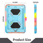 New Ipad Mini Case Three Layer Heavy Duty Shockproof Protective Rugged Case With Adjustable Kickstand Pencil Holder For Ipad Mini 4 5 Lce Cream Light