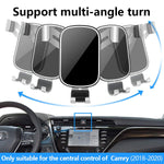 Lunqin Car Phone Holder For 2018 2020 Toyota Camry Big Phones With Case Friendly Auto Accessories Navigation Bracket Interior Decoration Mobile Cell Mirror Phone Mount