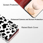 Kanghar Compatible With Iphone 13 Pro Max Case Wallet 6 7 Inch Cute Cow Print Pattern Shockproof Soft Pu Leather 1 Lanyard Full Body Protection Girls Women For Card Holder Iphone 13 Pro Max Case