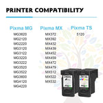 240Xl And 241Xl Ink Cartridge Replacement For Canon Pg 240Xl Cl 241Xl For Pixma Mg3620 Ts5120 Mg2120 Mg3520 Mx452 Mx512 Mx532 Mx472 High Capacity Combo Pack